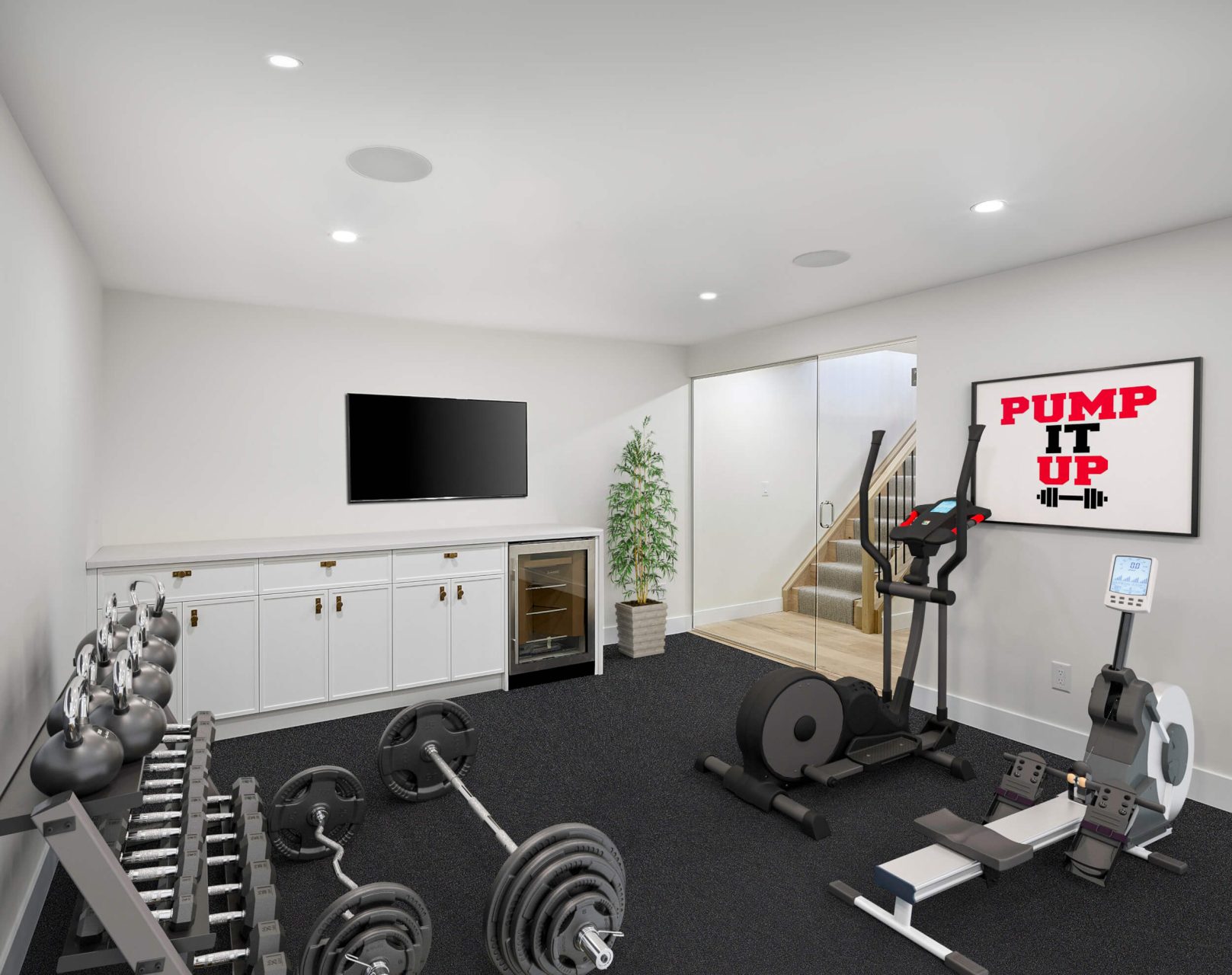 Workout room in The Haven